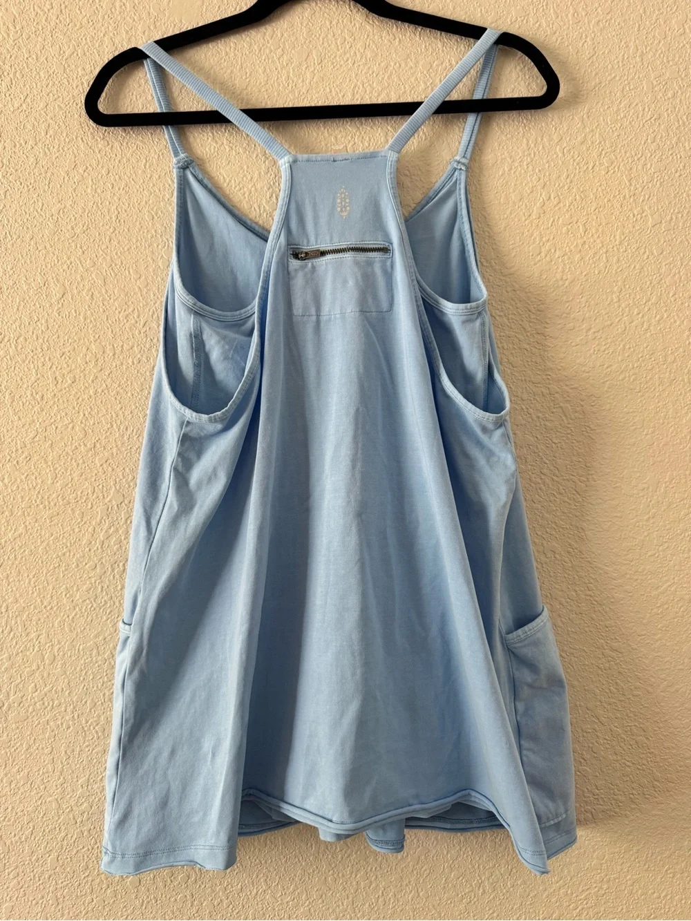 Free People Hot Shot Mini Dress Baby Blue Medium - Picture 2 of 7